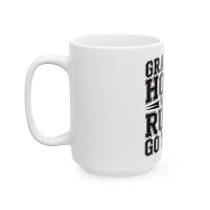 Grandpas House Where Rules Go To Die Coffee Mug - Funny New Grandpa Gift