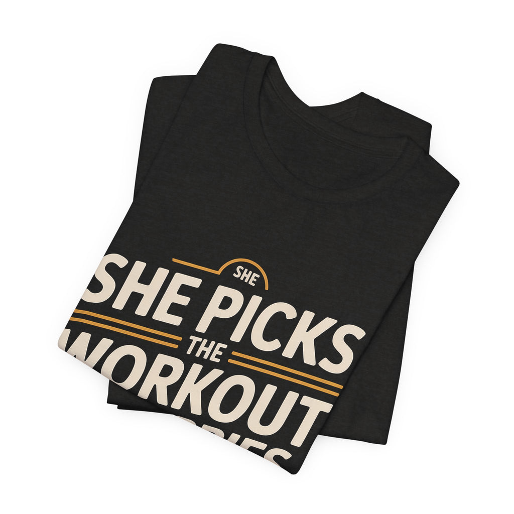 Couples Gym Shirt Set She Picks Workout He Carries Water Gift