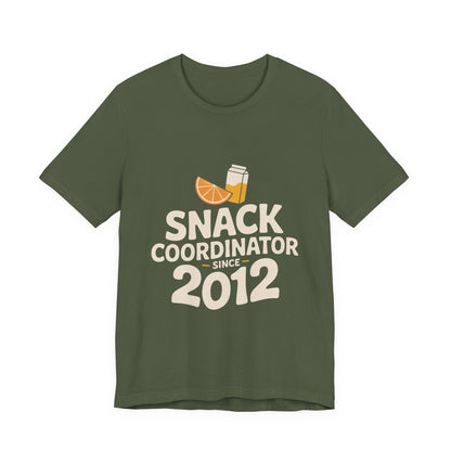 Snack Coordinator Since 2012 Shirt - Football Parent Gift