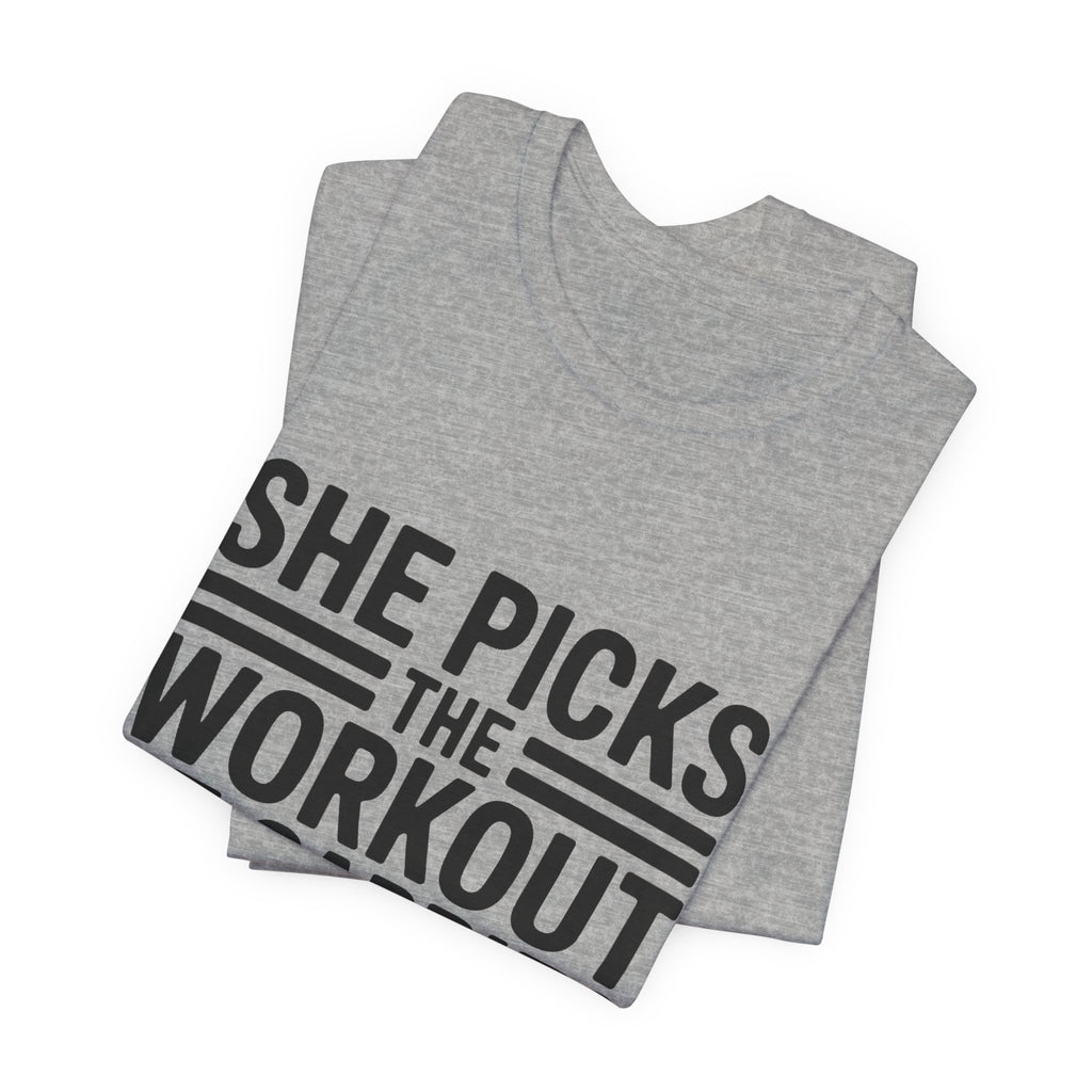 Couples Gym Shirt Set She Picks Workout He Carries Water Gift