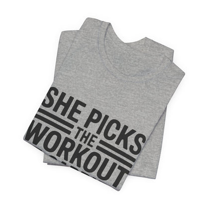 Couples Gym Shirt Set She Picks Workout He Carries Water Gift