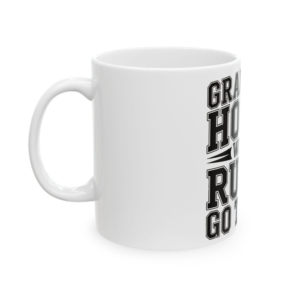 Grandpas House Where Rules Go To Die Coffee Mug - Funny New Grandpa Gift