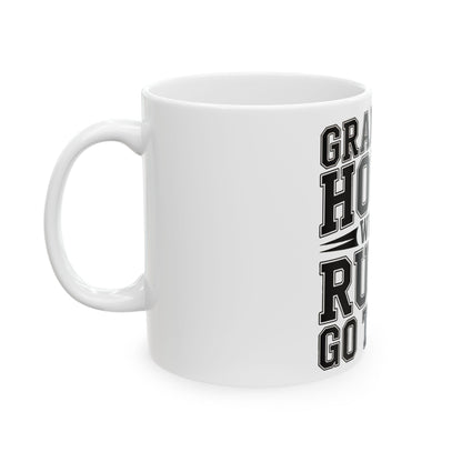 Grandpas House Where Rules Go To Die Coffee Mug - Funny New Grandpa Gift