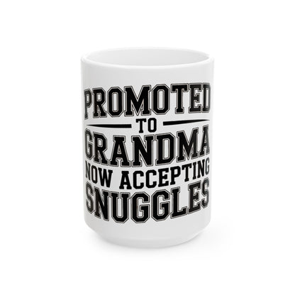 Promoted To Grandma Coffee Mug - New Grandmother Gift Baby Announcement