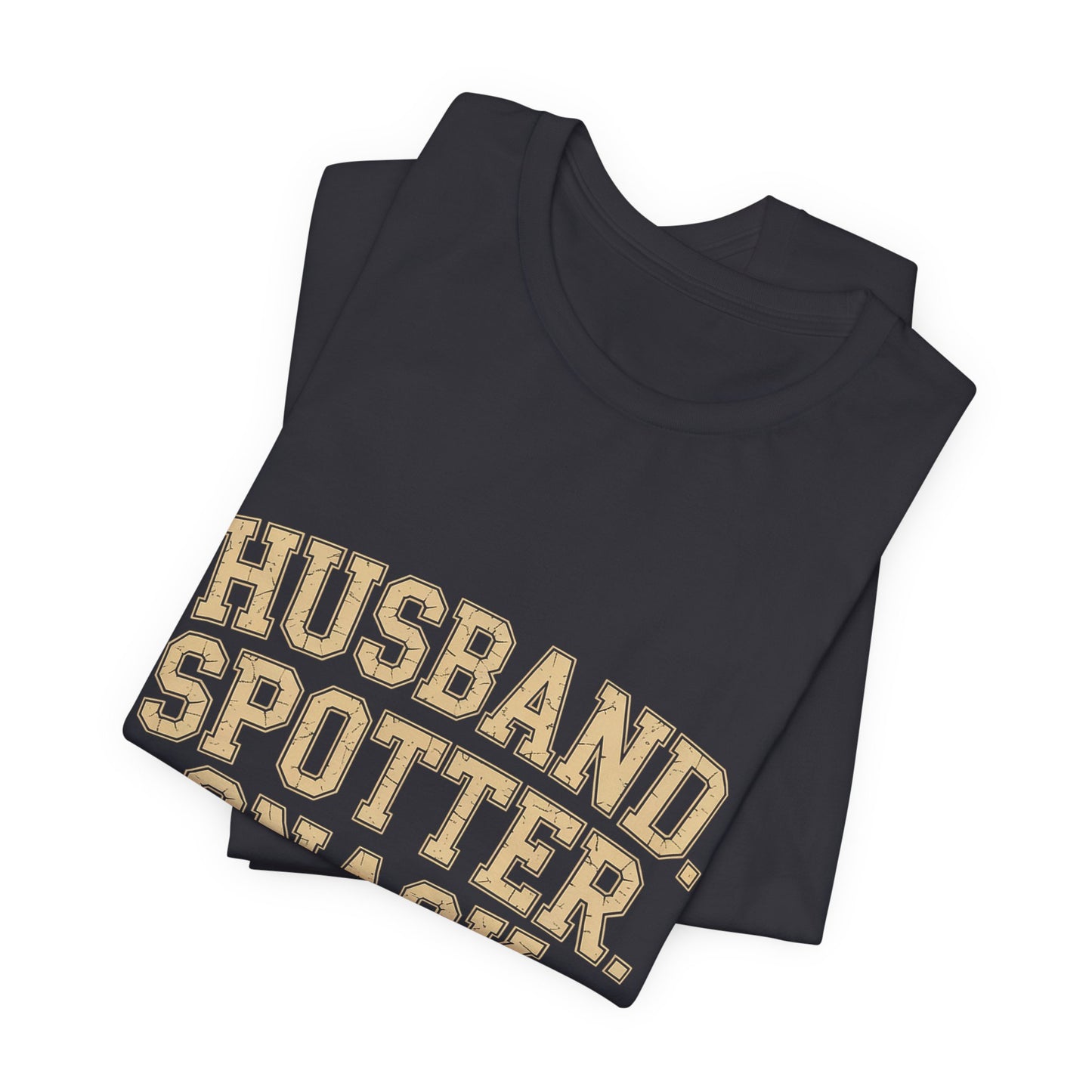 Husband Spotter Snack Holder Shirt - Funny Gym Gift for Him