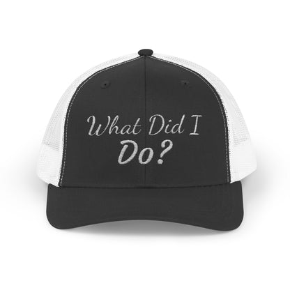 What Did I Do? Rhinestone Trucker Cap