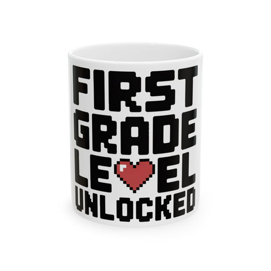 First Grade Level Unlocked Coffee Mug - First Day of School Gift
