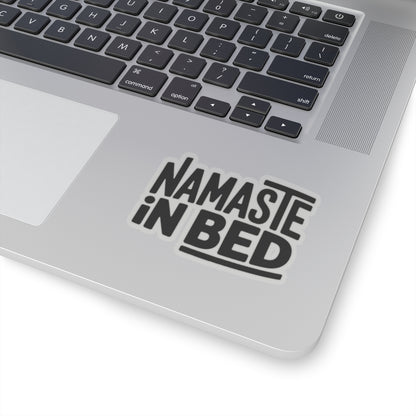 Namaste In Bed Sticker Funny Yoga Lover Gift Sarcastic Yogi Tee