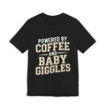 Powered By Coffee And Baby Giggles Retro Shirt New Mom Gift