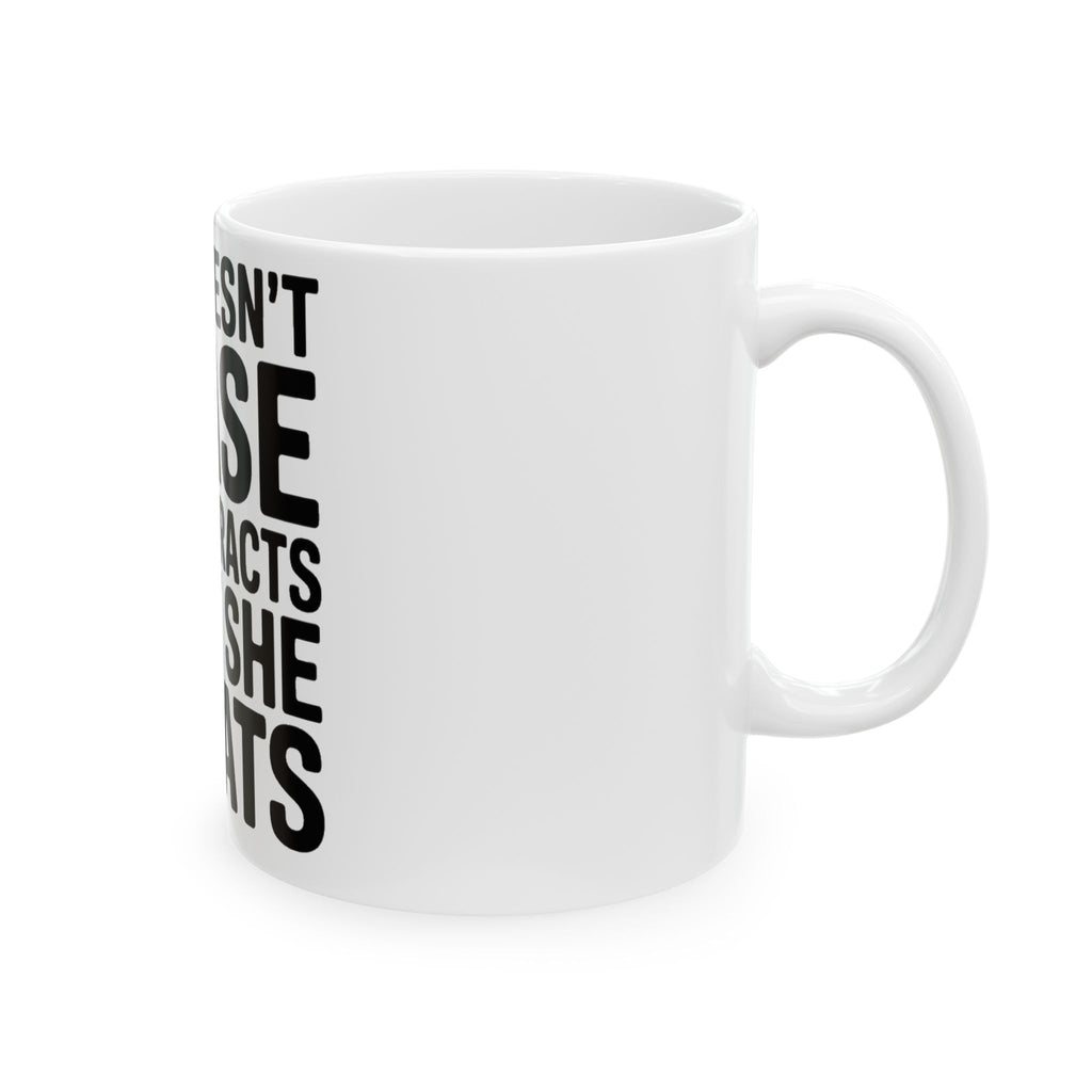 She Doesn't Chase She Attracts What She Squats Coffee Mug Gym Buddy Gift