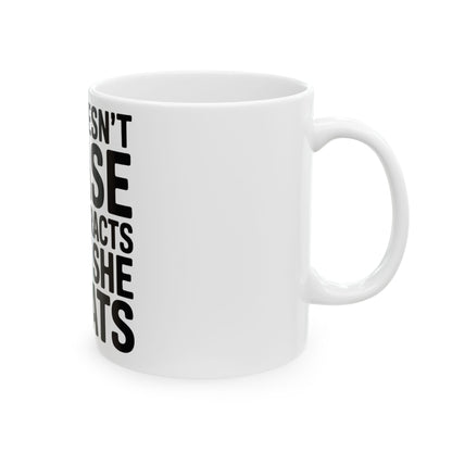 She Doesn't Chase She Attracts What She Squats Coffee Mug Gym Buddy Gift