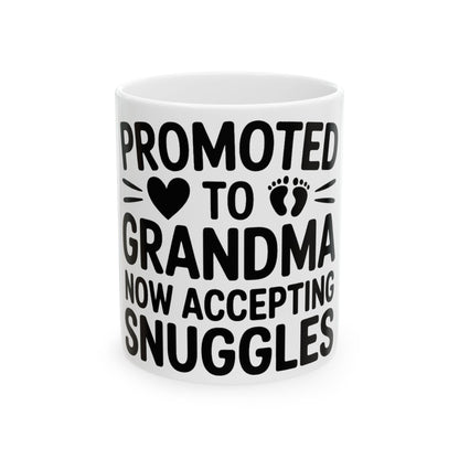 Promoted To Grandma Coffee Mug | New Grandma Gift Pregnancy Reveal