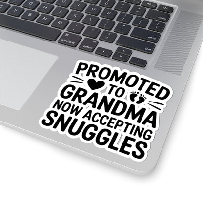 Promoted To Grandma Sticker | New Grandma Gift Pregnancy Reveal