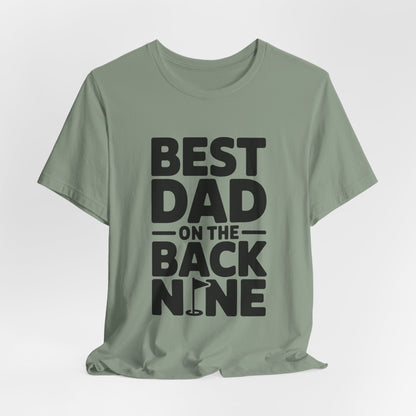Funny Golf Shirt Best Dad On The Back Nine - Father's Day Gift