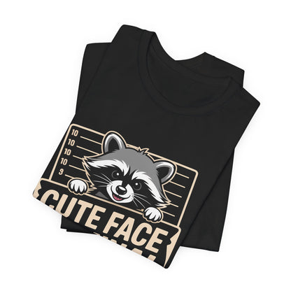 Funny Raccoon Shirt Cute Face Criminal Record Trash Panda Gift