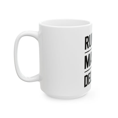 Running On Matcha And Delusion Coffee Mug - Funny Matcha Lover Gift