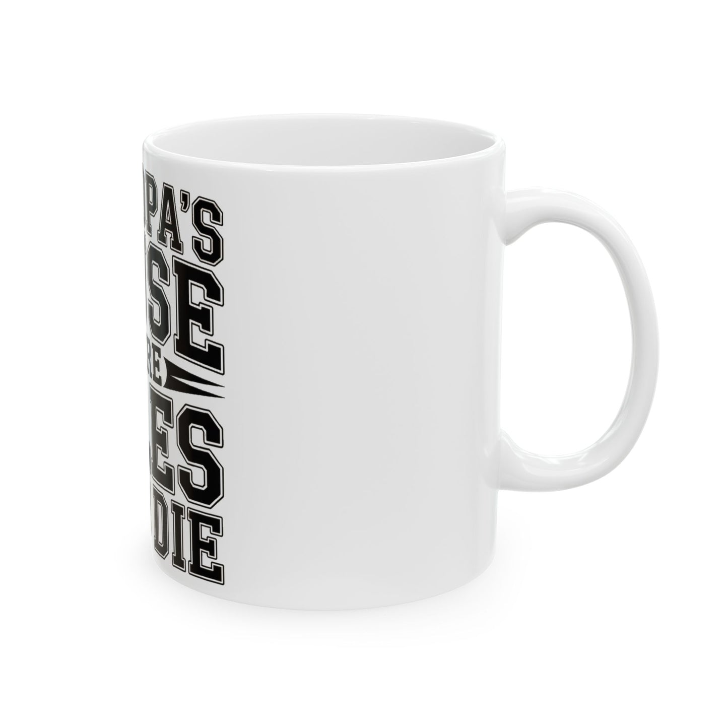 Grandpas House Where Rules Go To Die Coffee Mug - Funny New Grandpa Gift