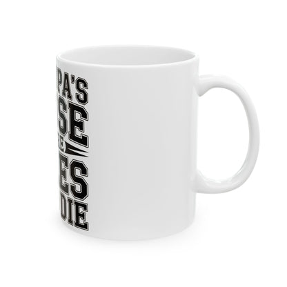 Grandpas House Where Rules Go To Die Coffee Mug - Funny New Grandpa Gift