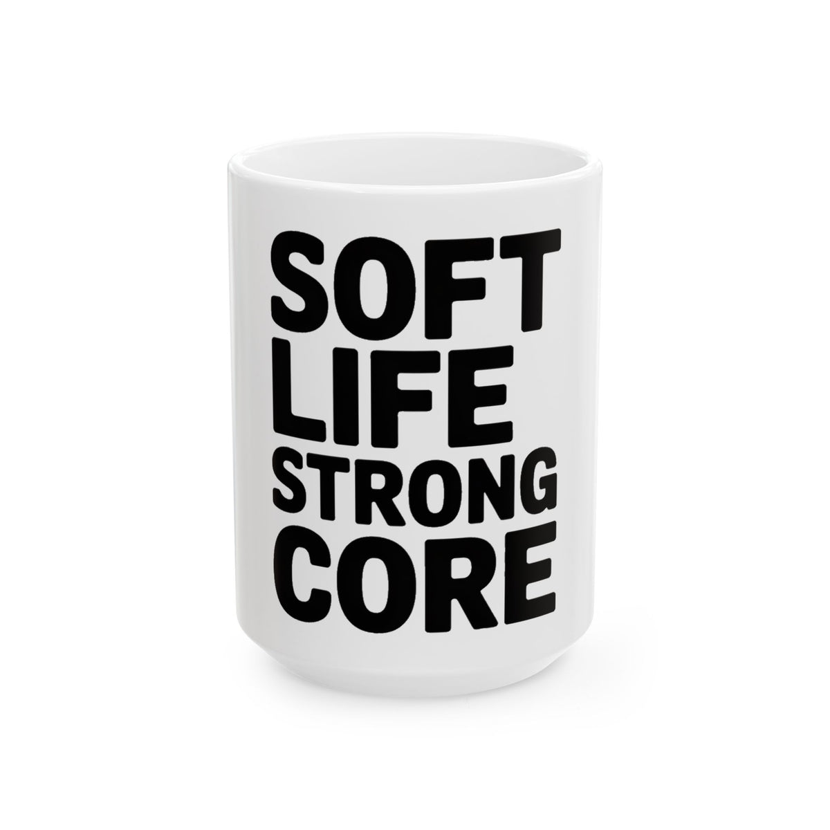 Soft Life Strong Core Coffee Mug Pilates Lover Gift Clean Girl Aesthetic