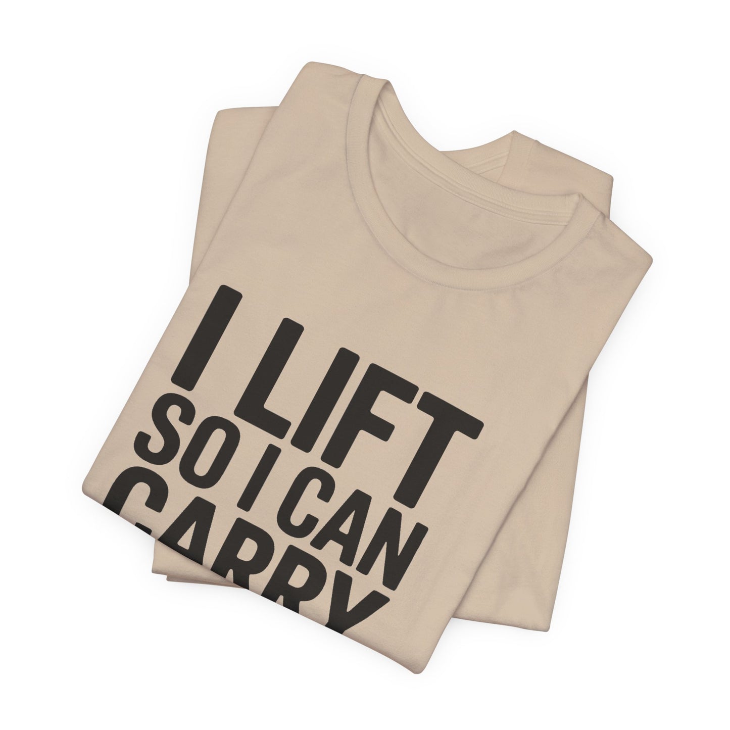 Funny Gym Shirt I Lift So I Can Carry Her Shopping Bags - Husband Gift