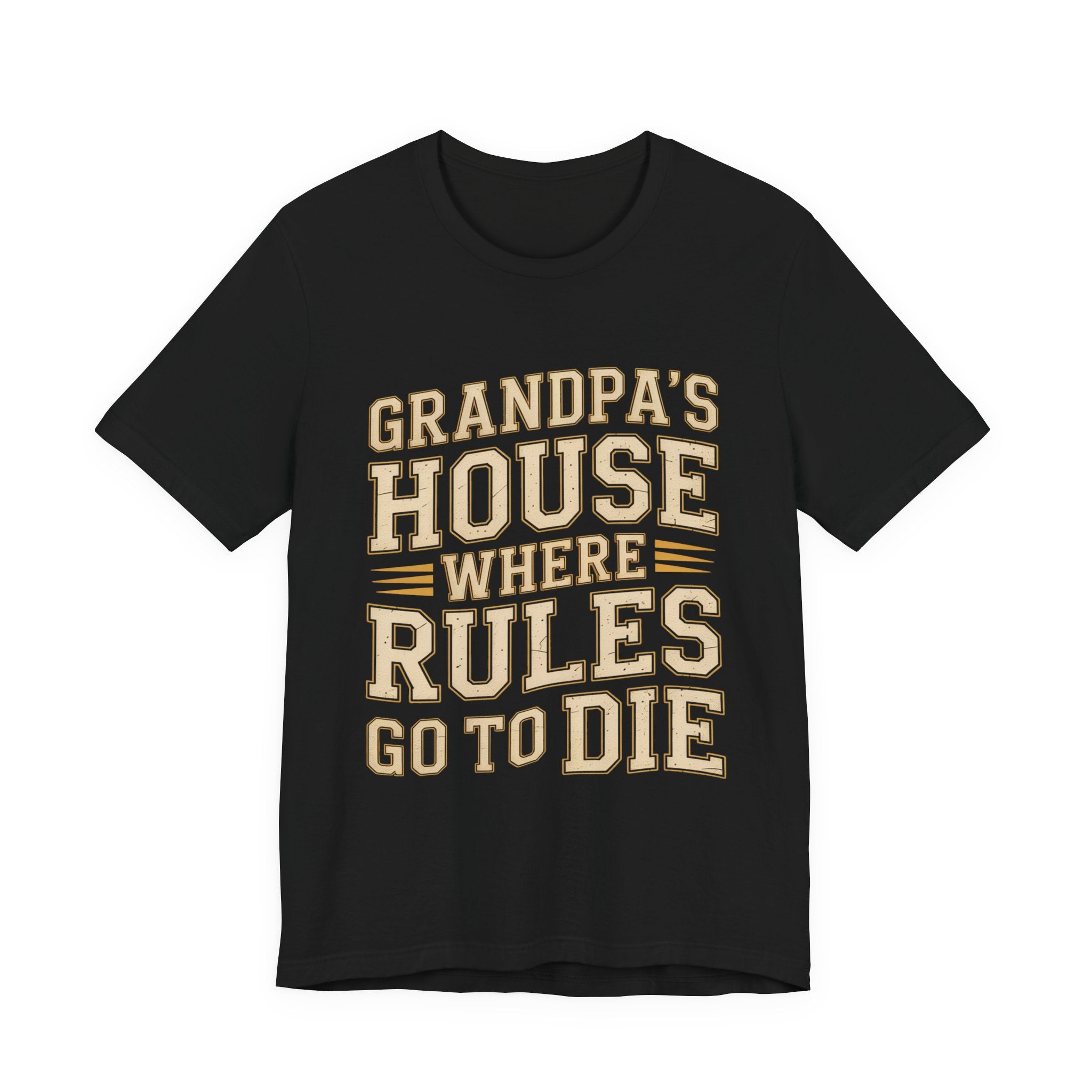 Grandpas House Where Rules Go To Die Shirt - Funny New Grandpa Gift