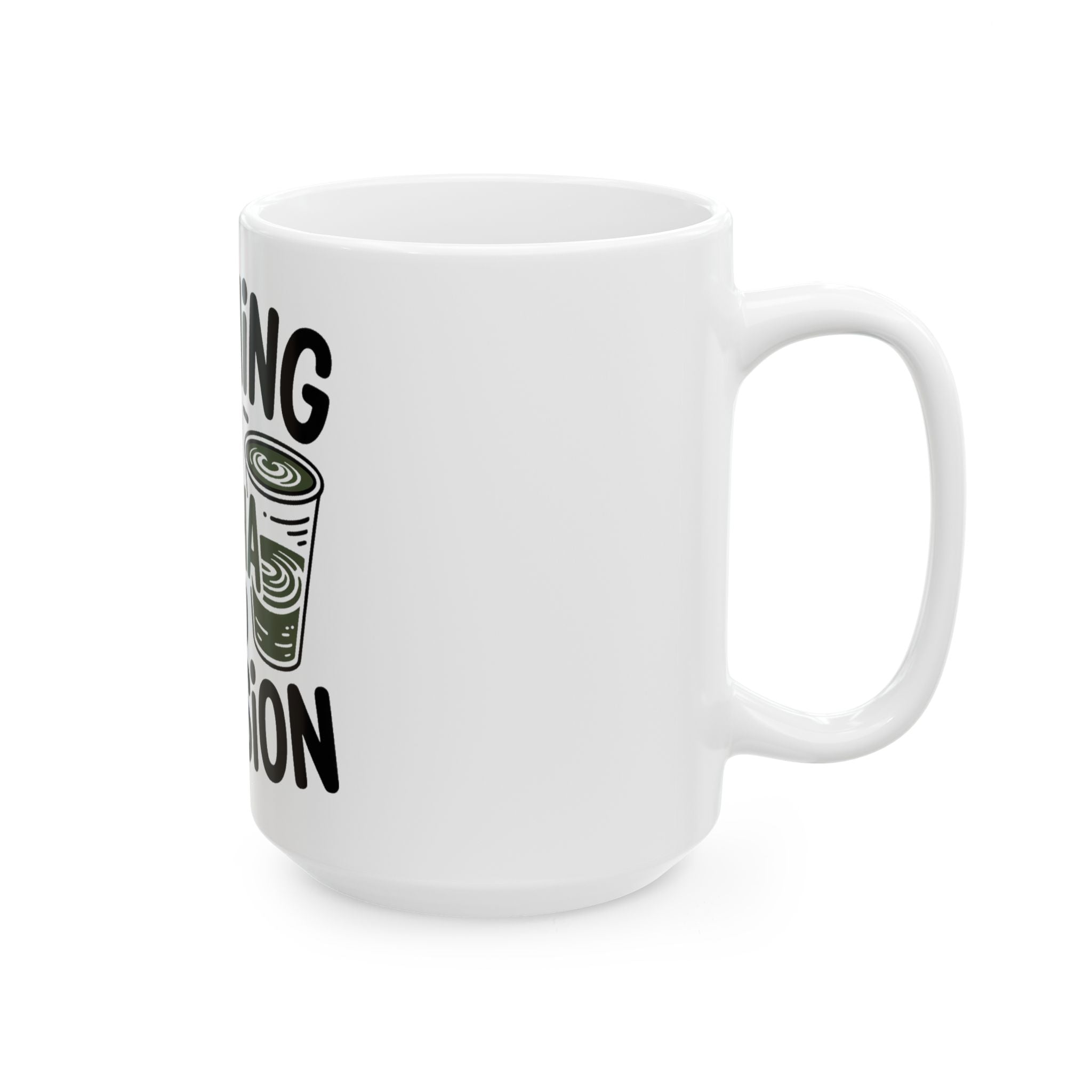 Running On Matcha And Delusion Coffee Mug Funny Wellness Gift