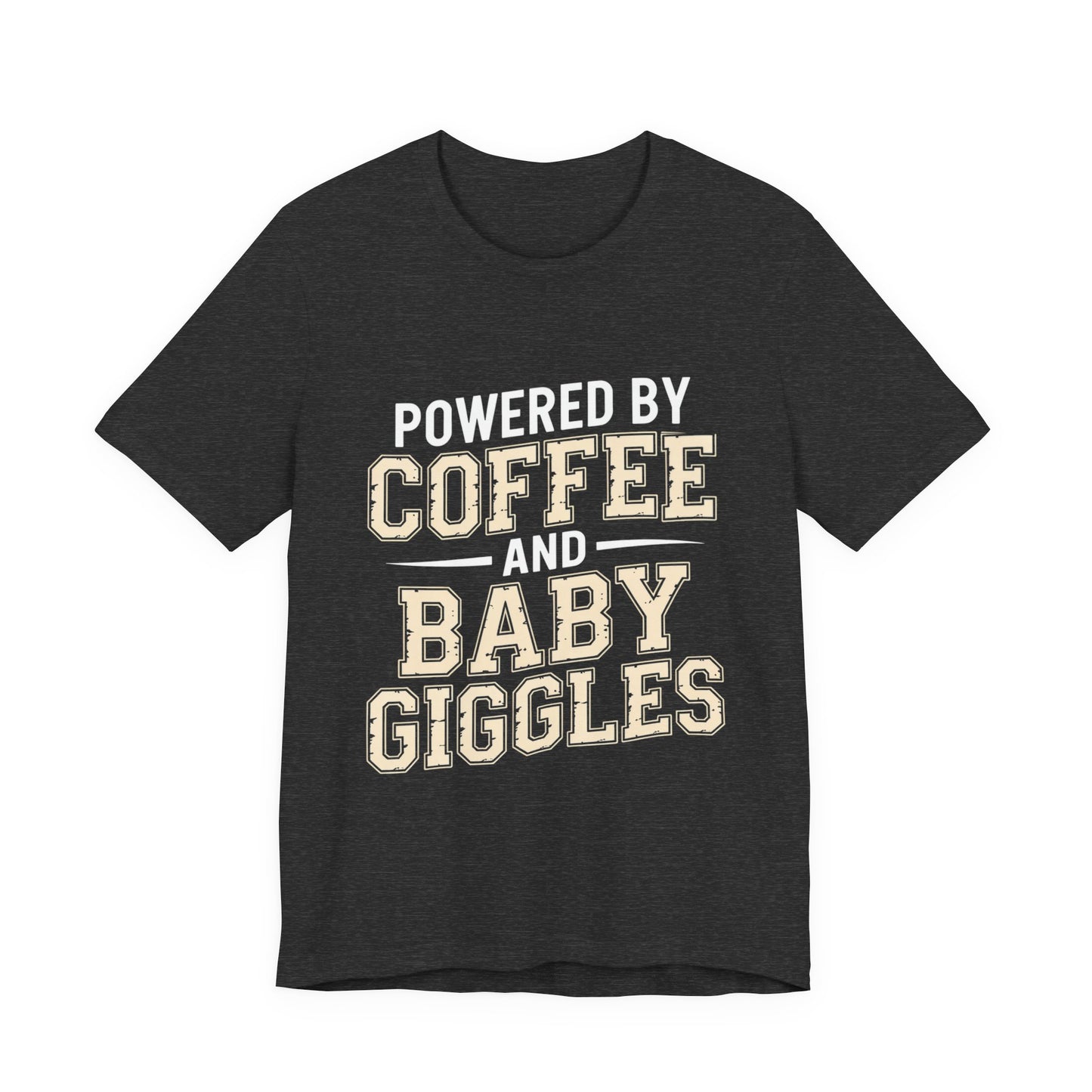 Powered By Coffee And Baby Giggles Retro Shirt New Mom Gift