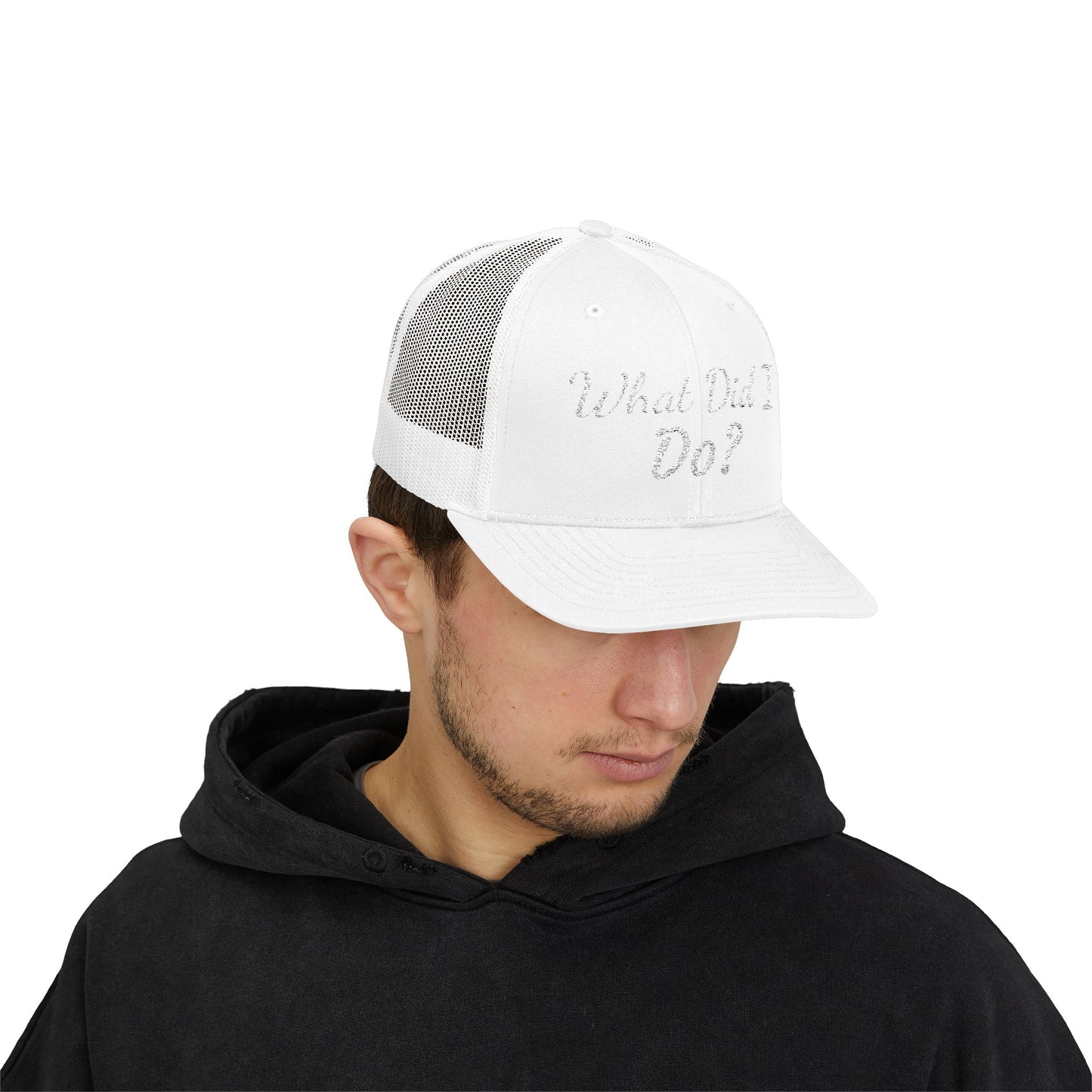 What Did I Do? Rhinestone Trucker Cap