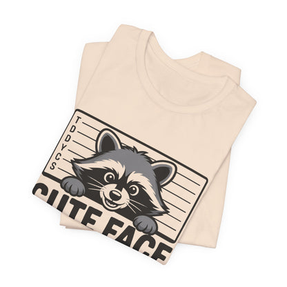 Funny Raccoon Shirt Cute Face Criminal Record Trash Panda Gift