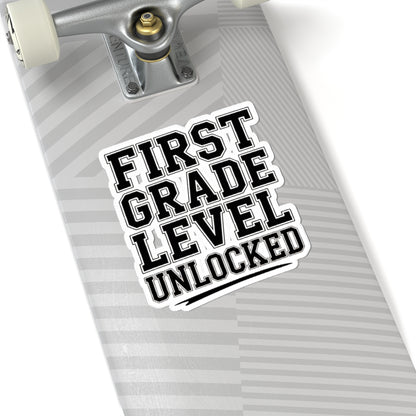 First Grade Level Unlocked Sticker - First Day of School Gift