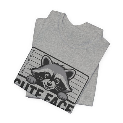 Funny Raccoon Shirt Cute Face Criminal Record Trash Panda Gift