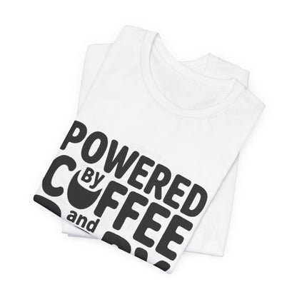 Powered By Coffee And Baby Giggles Shirt Funny New Mom Gift