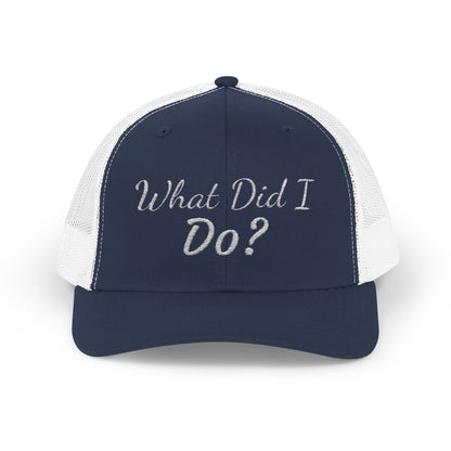 What Did I Do? Rhinestone Trucker Cap