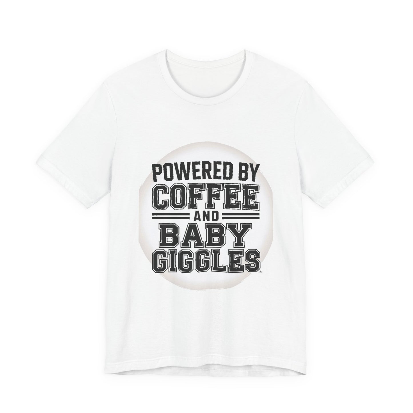 Powered By Coffee And Baby Giggles Retro Shirt New Mom Gift
