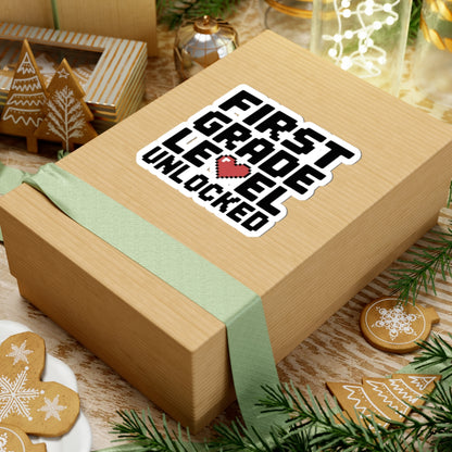 First Grade Level Unlocked Sticker - First Day of School Gift