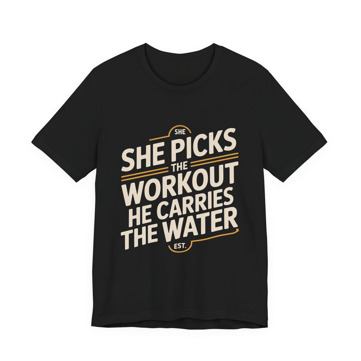Couples Gym Shirt Set She Picks Workout He Carries Water Gift