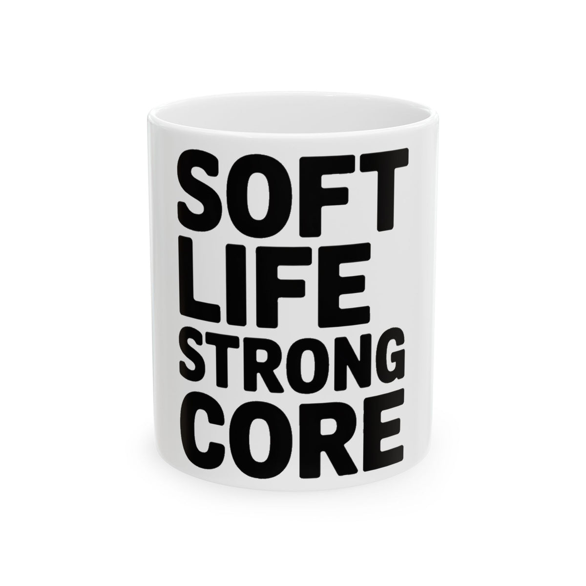 Soft Life Strong Core Coffee Mug Pilates Lover Gift Clean Girl Aesthetic