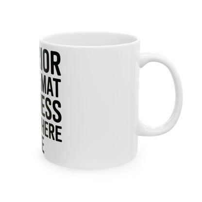 Funny Yoga Coffee Mug Warrior On The Mat Hot Mess Everywhere Else Gift