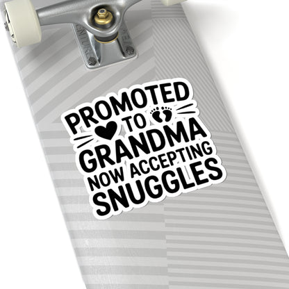 Promoted To Grandma Sticker | New Grandma Gift Pregnancy Reveal