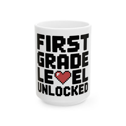 First Grade Level Unlocked Coffee Mug - First Day of School Gift