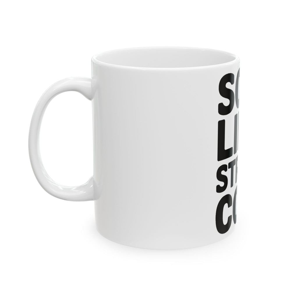 Soft Life Strong Core Coffee Mug Pilates Lover Gift Clean Girl Aesthetic