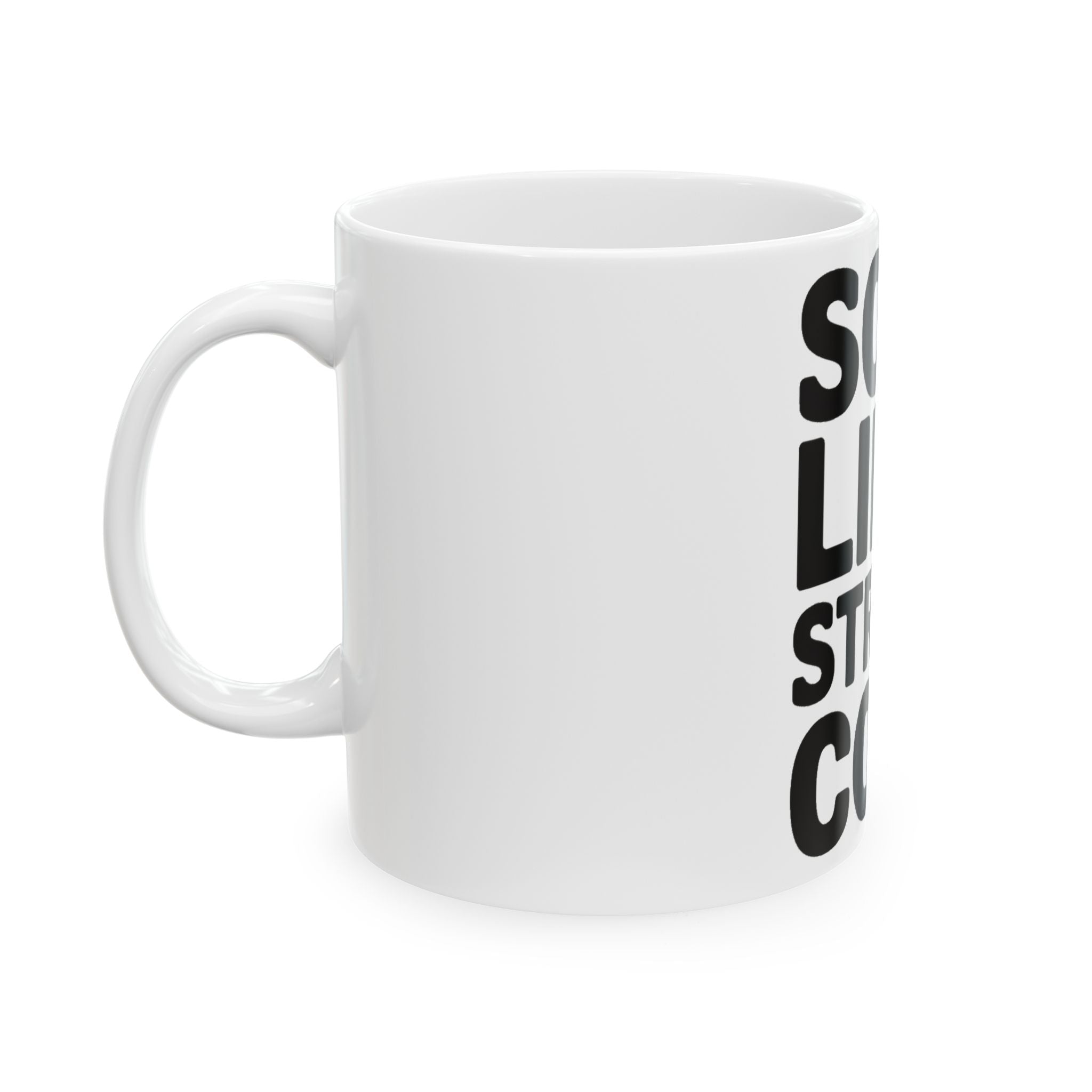 Soft Life Strong Core Coffee Mug Pilates Lover Gift Clean Girl Aesthetic