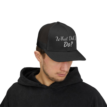 What Did I Do? Rhinestone Trucker Cap