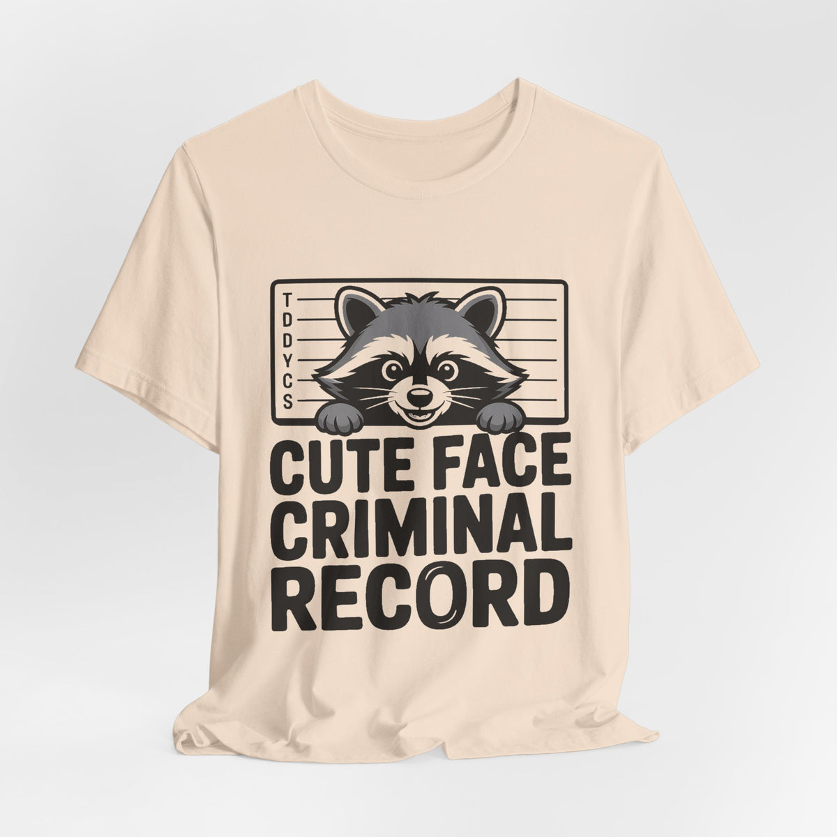 Funny Raccoon Shirt Cute Face Criminal Record Trash Panda Gift