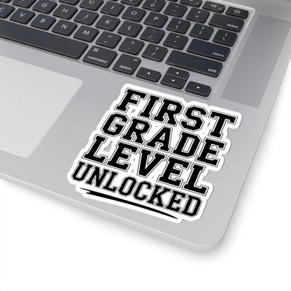 First Grade Level Unlocked Sticker - First Day of School Gift