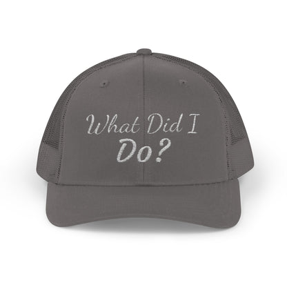 What Did I Do? Rhinestone Trucker Cap