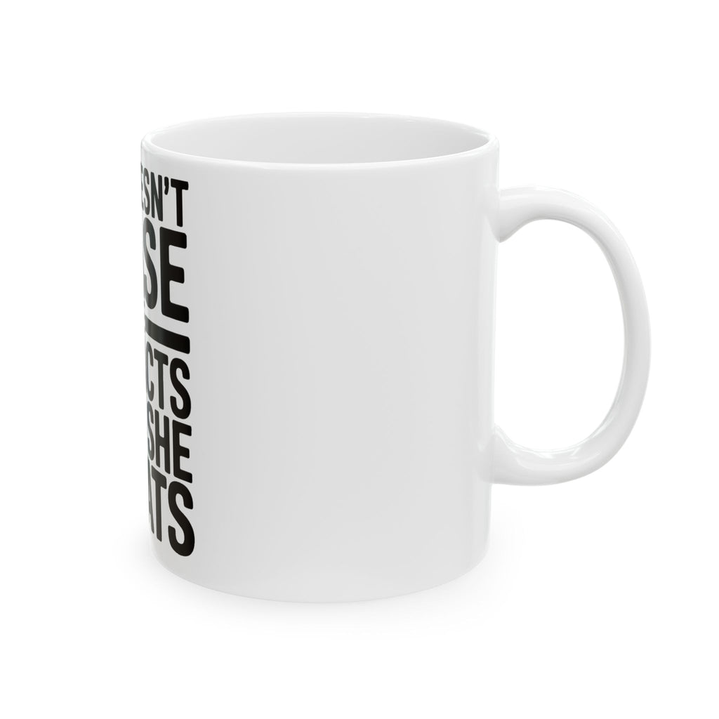 She Doesn't Chase She Attracts What She Squats Coffee Mug Gym Gift