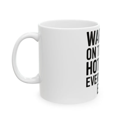 Funny Yoga Coffee Mug Warrior On The Mat Hot Mess Everywhere Else Gift