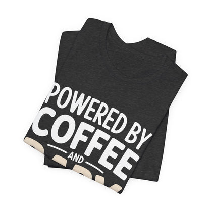Powered By Coffee And Baby Giggles Shirt Funny New Mom Gift