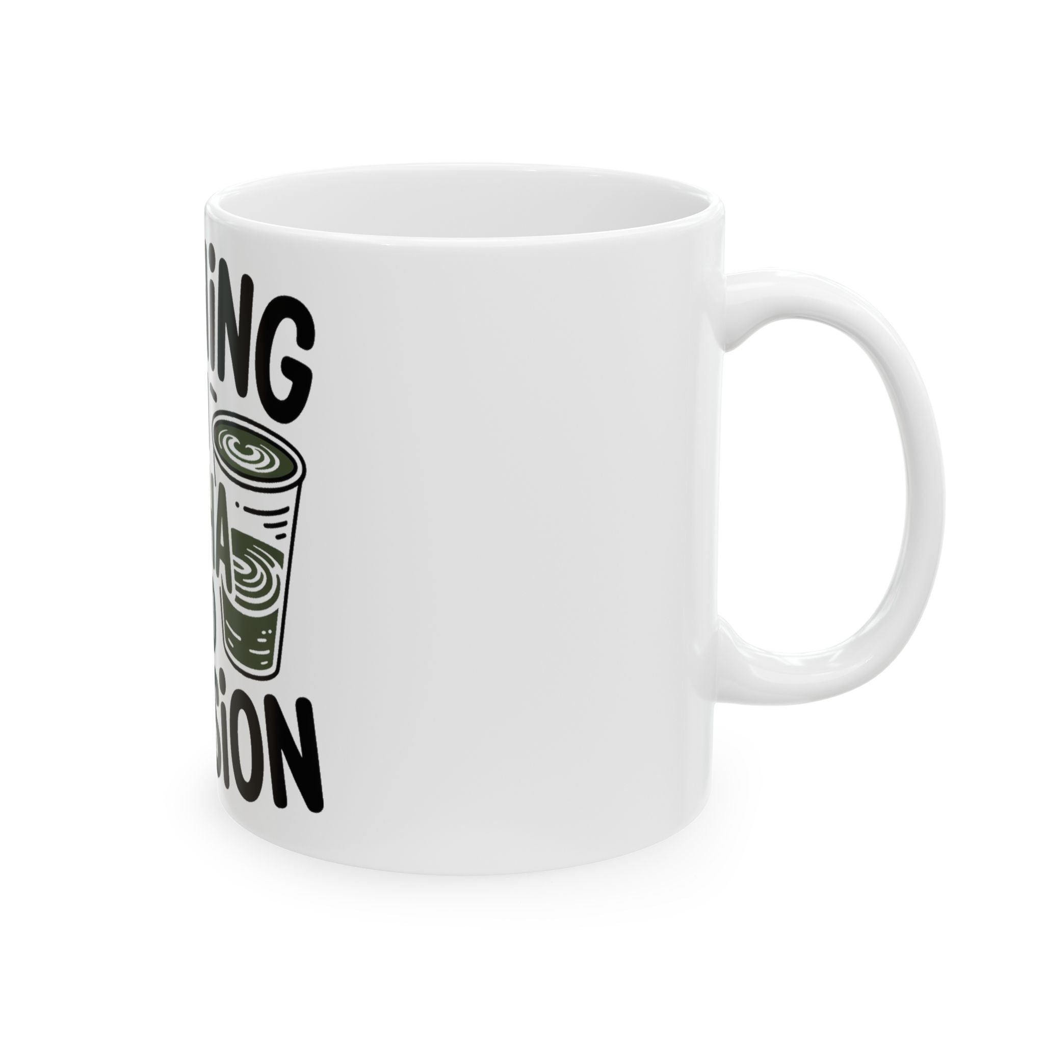 Running On Matcha And Delusion Coffee Mug Funny Wellness Gift